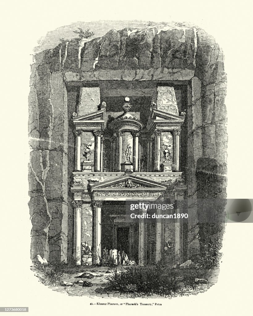 Vintage illustration of Petra 19th Century