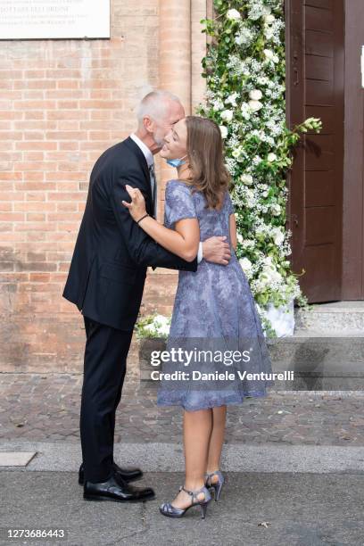 Tinarelli Wedding and Alice Pavarotti attends Nicoletta Mantovani And Alberto Tinarelli Wedding at Sant Antonio da Padova Basilic on September 20,...