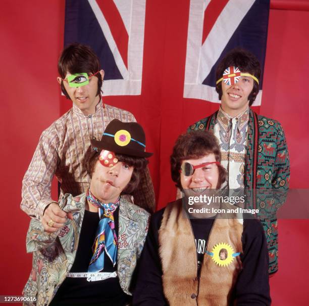 British invasion beat group The Tremeloes, including Dave Munden, Len Hawkes, Alan Blakley and Rick Westwood, in London, England, February 1967.