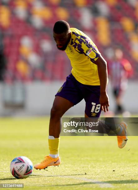 Isaac Mbenza of Huddersfield in action during the Sky Bet Championship match between Brentford and Huddersfield Town at Brentford Community Stadium...