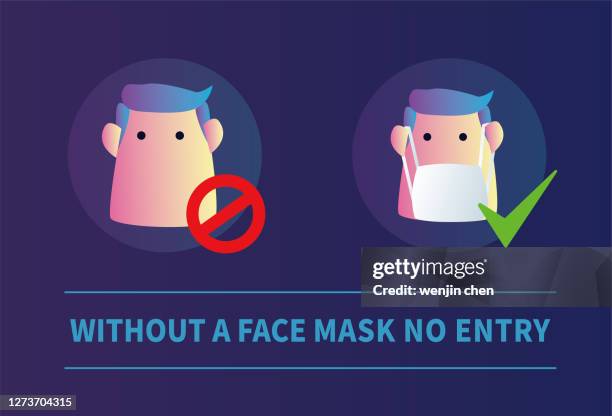 tips for wearing masks,prevention of new coronavirus - bionic body stock illustrations