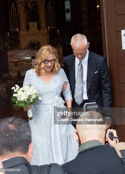 Nicoletta Mantovani And Alberto Tinarelli attend Nicoletta Mantovani And Alberto Tinarelli Wedding at Sant Antonio da Padova Basilic on September 20,...