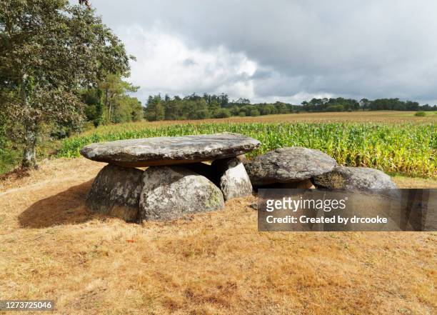 dolmen pedra da arca - doelman stock-fotos und bilder