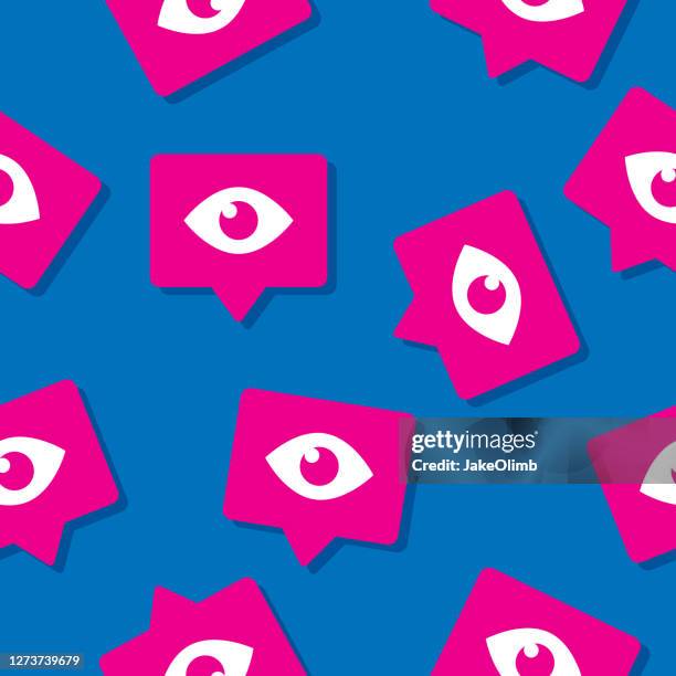 views speech bubble pattern flat - streamer background stock illustrations
