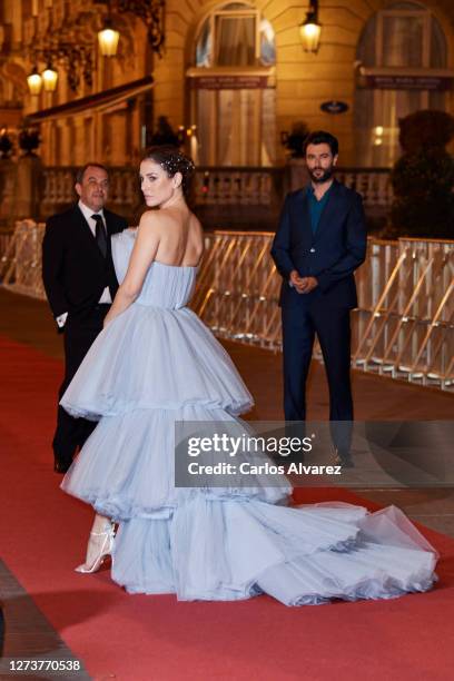 Director Carlos Sedes, actress Blanca Suarez and actor Javier Rey attend 'El Verano Que Vivimos' premiere during the 68th San Sebastian International...
