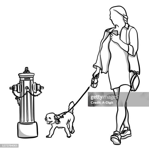 streetsmartdog - pedestrian stock illustrations