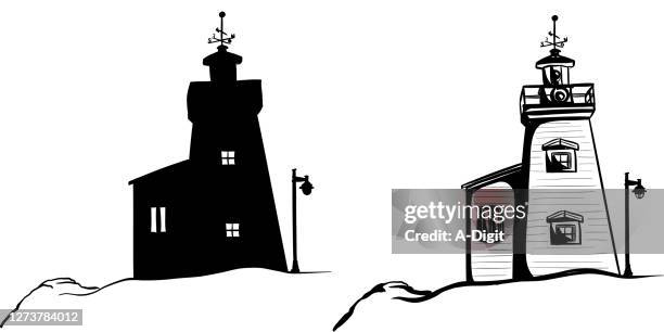 lighthouse - beacon stock illustrations