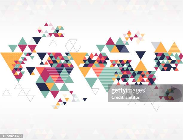 abstract triangular pattern - polygon illustration christmas stock illustrations