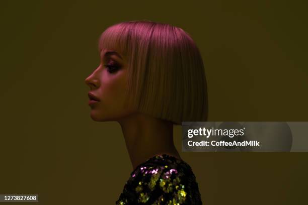 portrait of young girl with blond hairs - artists model stock pictures, royalty-free photos & images