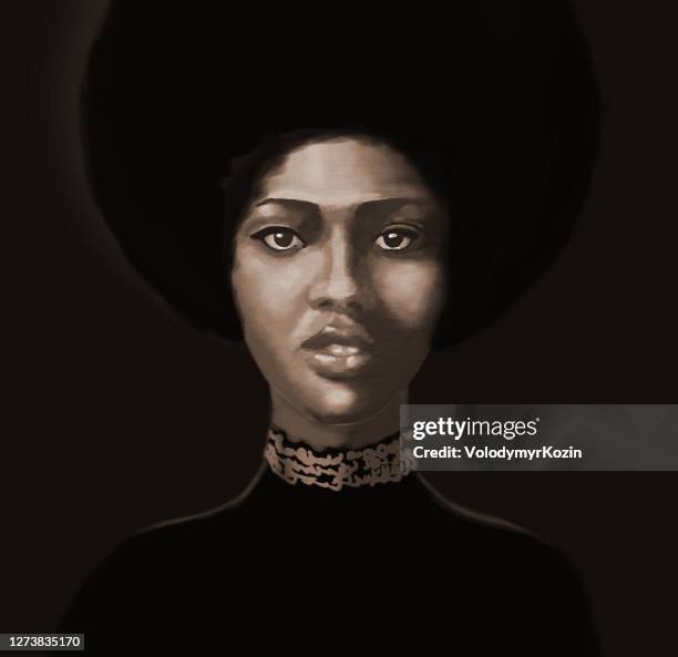 portrait of a young woman  of african type falashi - african culture stock illustrations