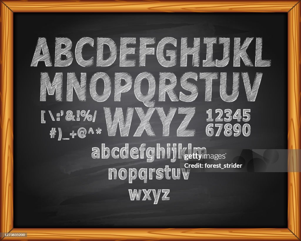 黒板編集可能ストロークのチョークテキスト