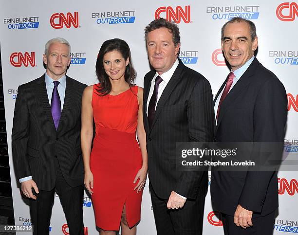 Anchor/correspondent Anderson Cooper, CNN anchor/correspondent Erin Burnett, CNN host of "Piers Morgan Tonight" Piers Morgan, and CNN executive vice...
