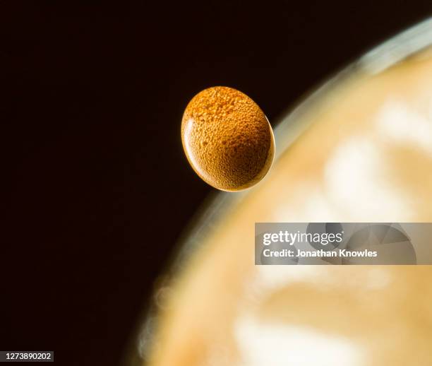 close up brown coffee droplet - makrokosmos stock-fotos und bilder
