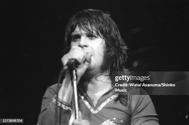 Ozzy Osbourne band performs on stage on the 'Blizzard Of Ozz' tour, United Kingdom, September-October 1980.Ozzy Osbourne .