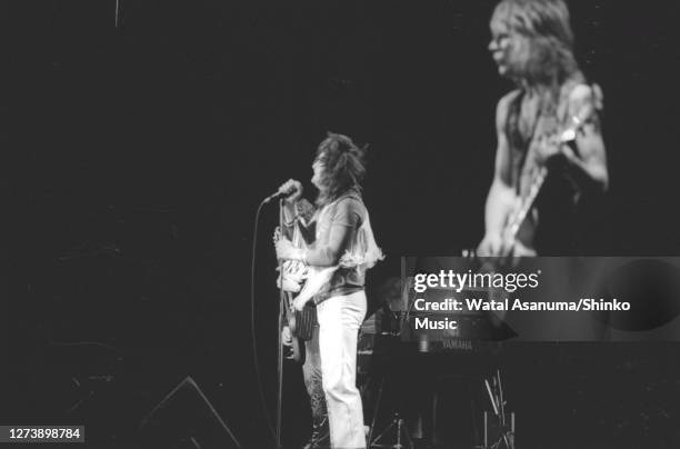 Ozzy Osbourne band performs on stage on the 'Blizzard Of Ozz' tour, United Kingdom, September-October 1980. Bob Daisley , Ozzy Osbourne , Randy...