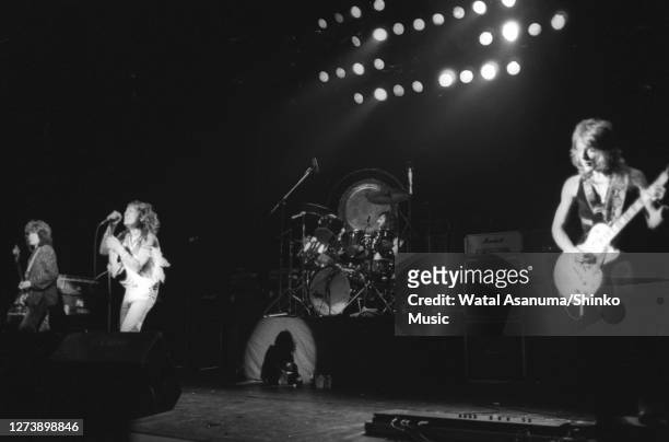 Ozzy Osbourne band performs on stage on the 'Blizzard Of Ozz' tour, United Kingdom, September-October 1980. Bob Daisley , Ozzy Osbourne , Lee...