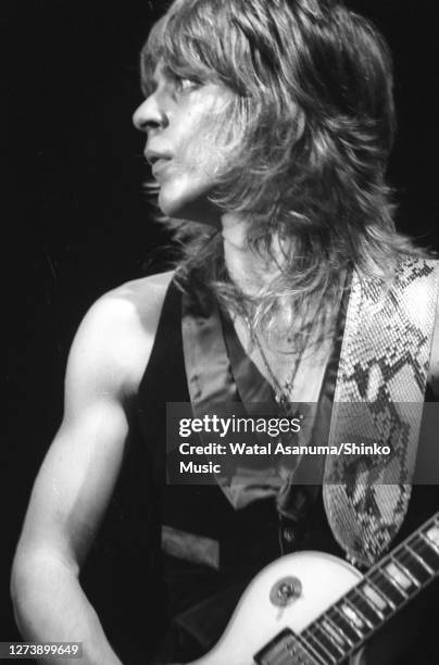 Ozzy Osbourne band performs on stage on the 'Blizzard Of Ozz' tour, United Kingdom, September-October 1980.Randy Rhoads .