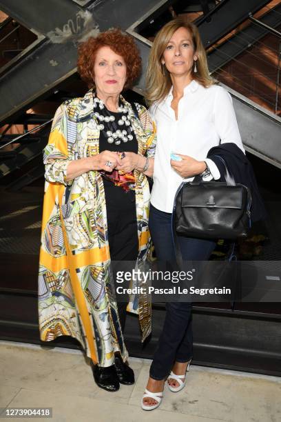 Andréa Ferréol and Anne Gravoin attend "Il Medico Della Peste" Franck Sorbier Haute Couture Pieces Uniques AW 2020/21 Maitre D'art Collection :...