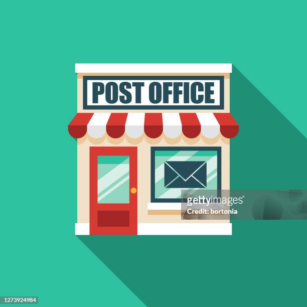 stockillustraties, clipart, cartoons en iconen met pictogram postkantoor - service postal