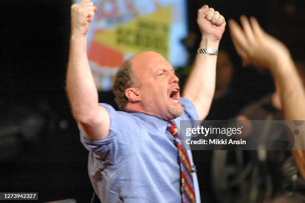 Jim Cramer hosts a television show on CNBC giving financial investment advice on February 1, 2006.