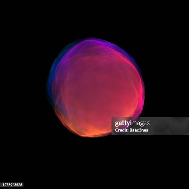 illuminated molecule - abstract digital line art - glowing orb stock pictures, royalty-free photos & images