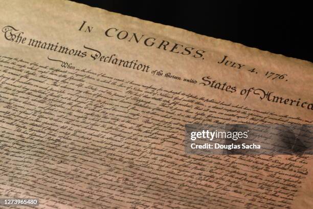 declaration of independence, united states of america - verklaring van onafhankelijkheid stockfoto's en -beelden