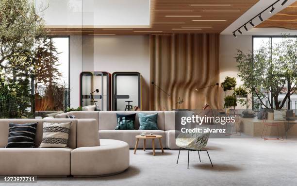 3d rendering av moderna kontorslokaler - lobby bildbanksfoton och bilder