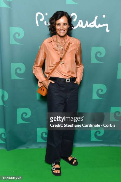 Inès de La Fressange attends the "House Of Cardin" Special Screening At Theatre Du Chatelet on September 21, 2020 in Paris, France.