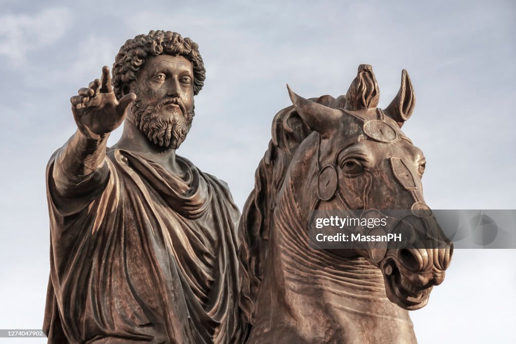 Equestrian bronze statue of Marcus Aurelius