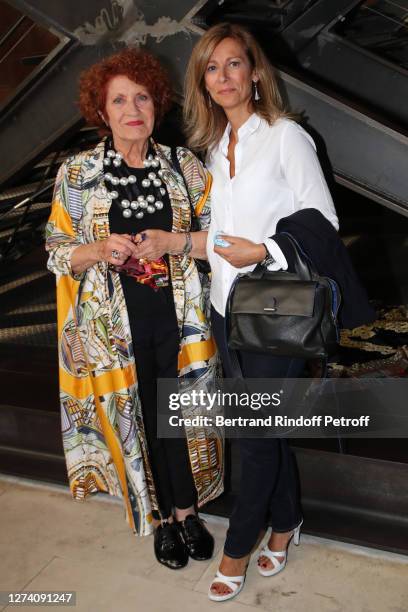 Andrea Ferreol and Anne Gravoin attend the "Il Medico Della Peste" Franck Sorbier Haute Couture Pieces Uniques AW 2020/21 Maitre d'art Collection :...
