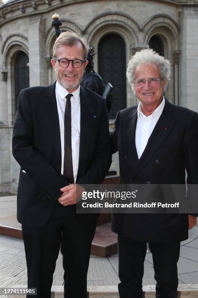 Museum Administrator Olivier Faron and Laurent Dassault attend the "Il Medico Della Peste" Franck Sorbier Haute Couture Pieces Uniques AW 2020/21...