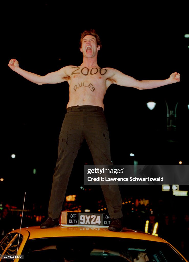 Jim Carrey performed a stunt during taping of The Late Show With
