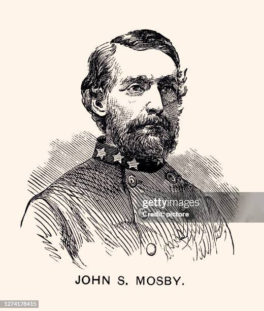 john singleton mosby (xxxl ) - csa archive stock illustrations