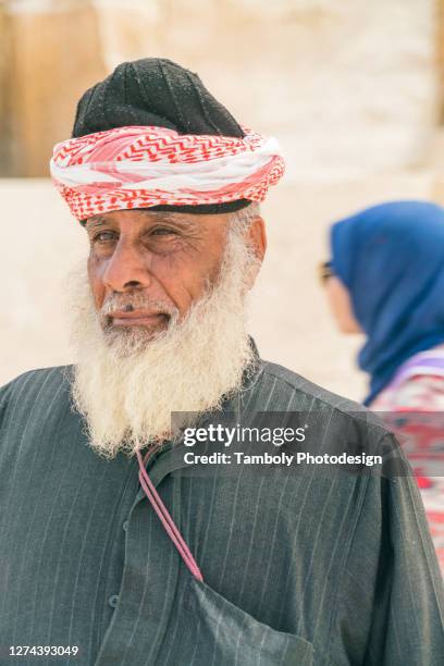 portrait of local egyptian merchant close to the pyramids - 1860s men stock pictures, royalty-free photos & images