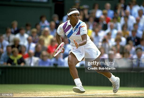 Zina Garrison of the USA in action during a match. \ Mandatory Credit: Bob Martin/Allsport