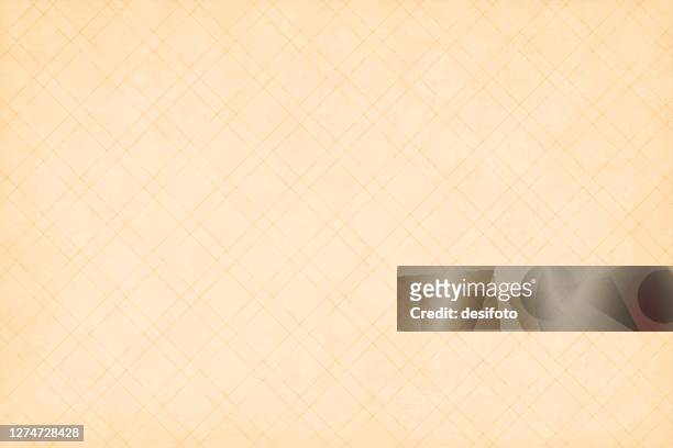light brown or beige coloured grunge old vector backgrounds with an all over pattern of narrow criss cross double lines. the wallpaper is semi seamless (the crisscross design being seamless while the grunge is not) - waffles stock illustrations