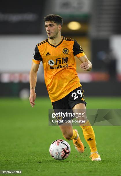 Wolves player Ruben Vinagre in action during the Premier League match between Wolverhampton Wanderers and Manchester City at Molineux on September...