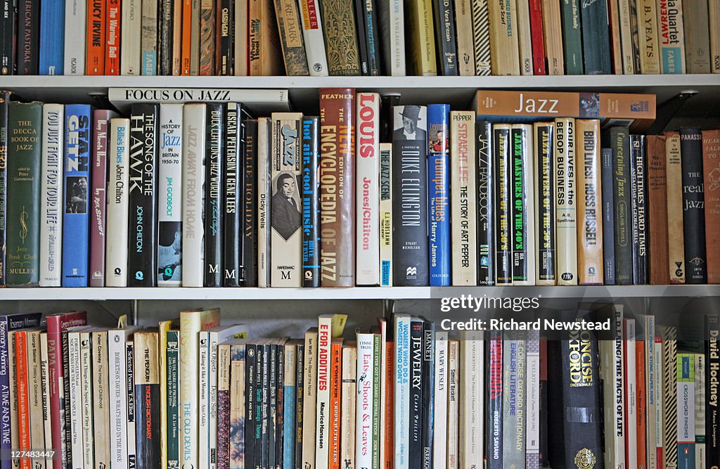 Books on shelves