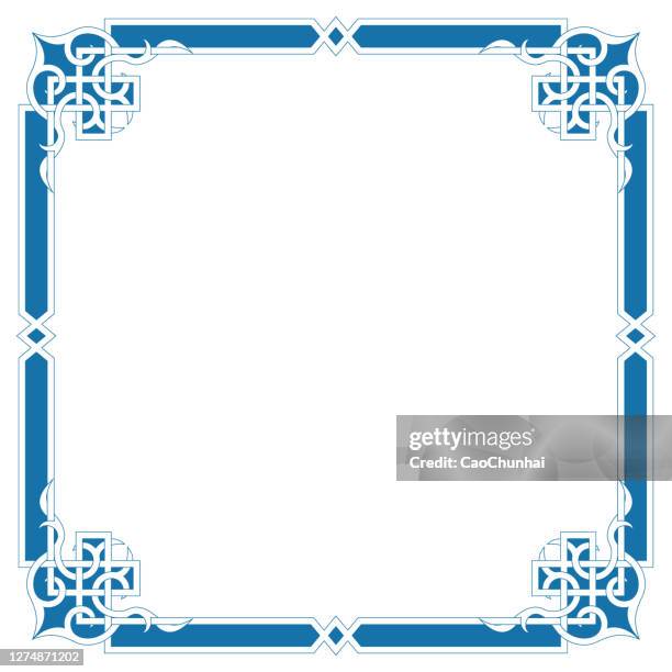 the frames of chinese style - celtic knot stock illustrations