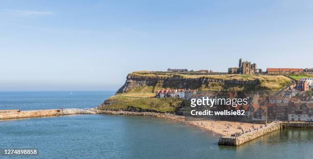east cliff of whitby - whitby stock pictures, royalty-free photos & images