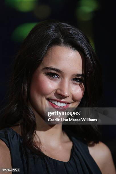 Rhiannon Fish arrives at the Australian premiere of 'Real Steel' at Event Cinemas on September 28, 2011 in Sydney, Australia.