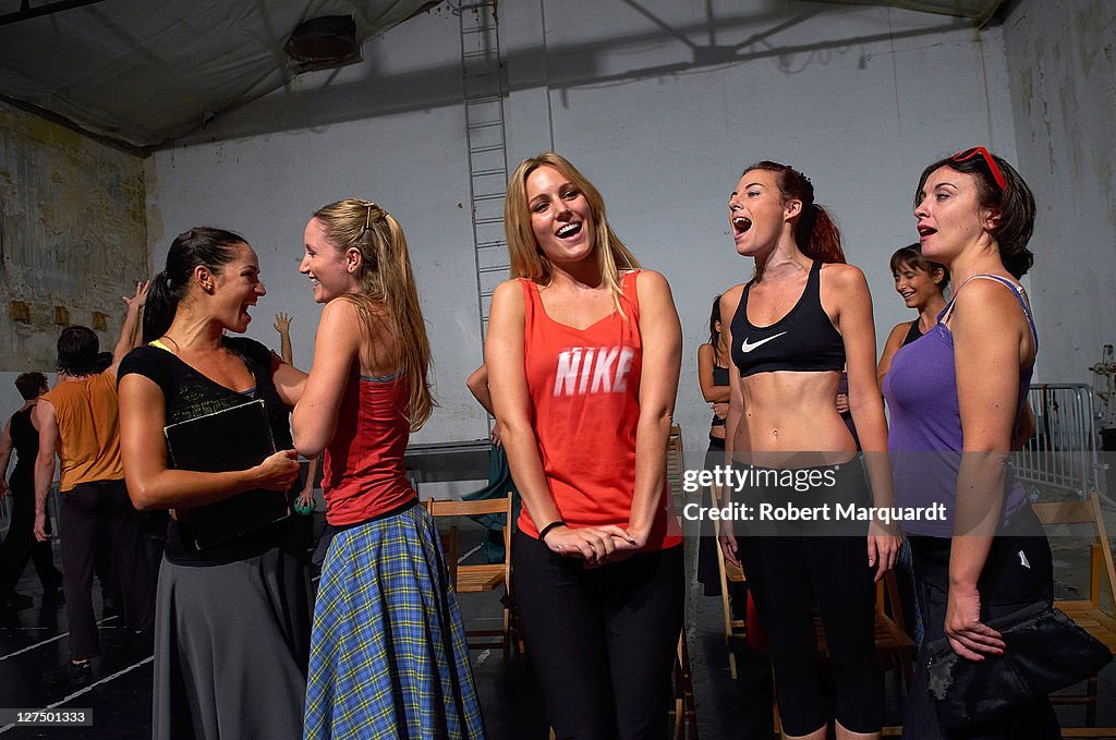 'Grease' Theatre Play Rehearsal in Barcelona