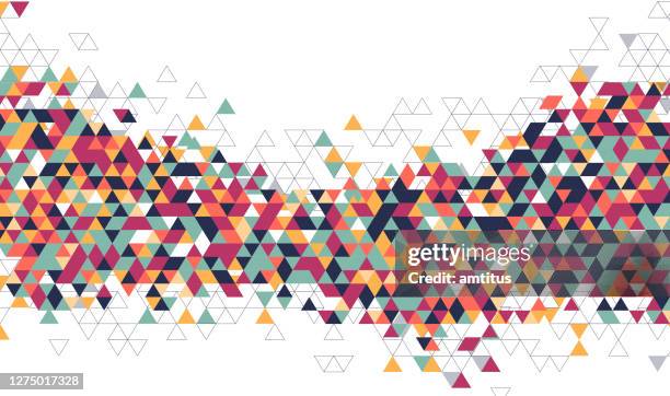 triangle wave - polygon illustration christmas stock illustrations