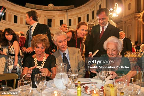 Italian journalist and writer Rossana Rossanda, co-founder of Il Manifesto and former leader of the Italian Communist Party , with Stefano Rodotà and...