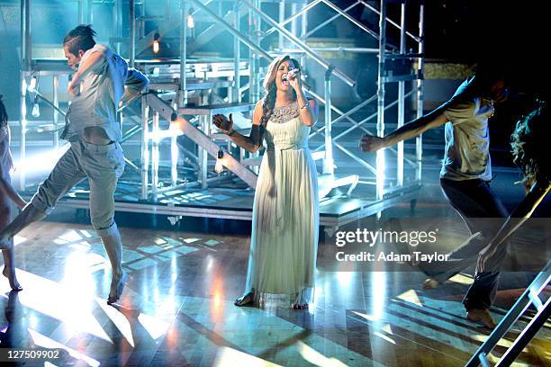 Episode 1302A" - On TUESDAY, SEPTEMBER 27 , on "Dancing with the Stars the Results Show," musical guest Demi Lovato returned to the ballroom to...