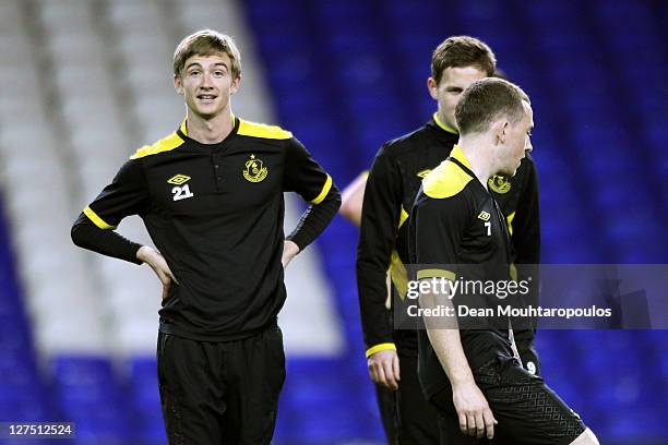 Ronan Finn smiles during the Shamrock Training held at White Hart Lane on September 28, 2011 in London, England.