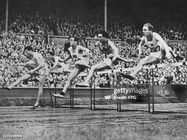 Belgian athlete Pol Braekman , Swiss athlete Olivier Bernard , French athlete Andre-Jacques Marie, Swedish athlete Hakan Lidman , Australian athlete...