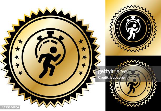 running man icon - different races stock illustrations