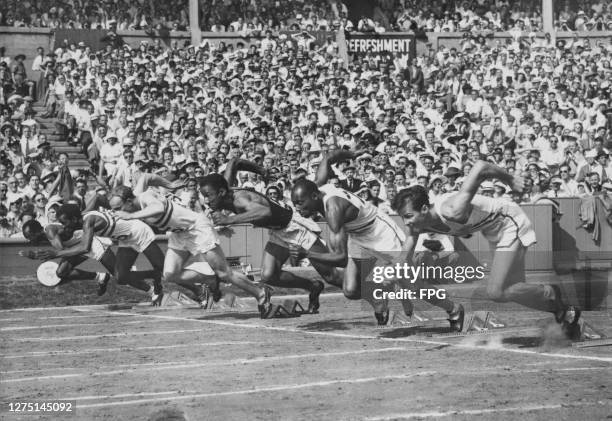 American athlete Harrison Dillard , Trinidad-born British athlete McDonald Bailey , British athlete Alastair McCorquodale , Panamanian athlete Lloyd...