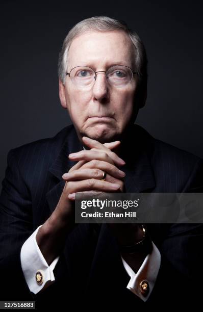 Republican Senator from Kentucky Mitch McConnell photographed for Time Magazine - NY on May 27, 2011 in Washington, DC.